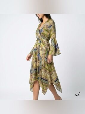 Maria Gabrielle Multicolor Paisly Print Dress Size M